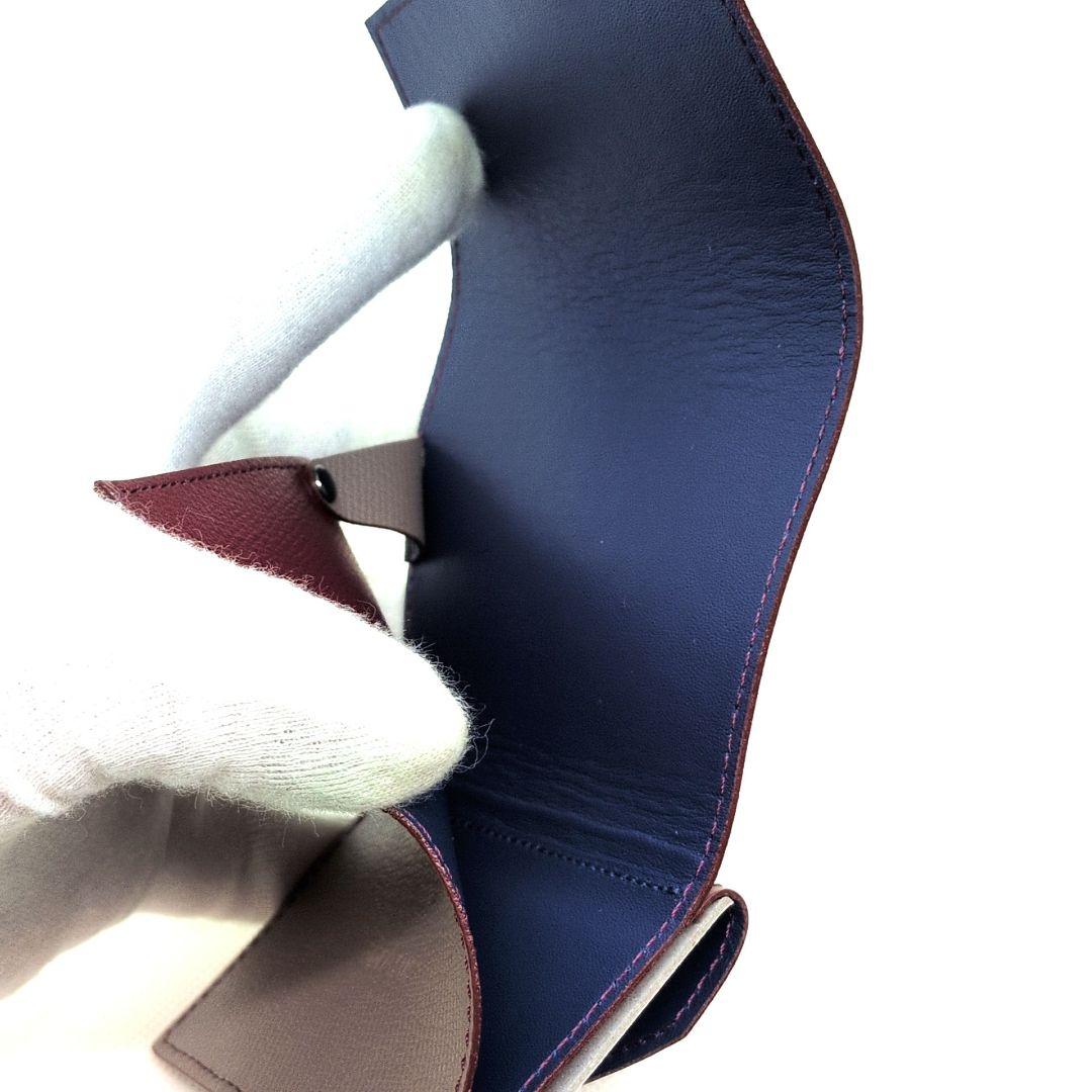 【未使用保管品】アブラサス　小さい財布　マルチカラー　コンパクトウォレット　本革