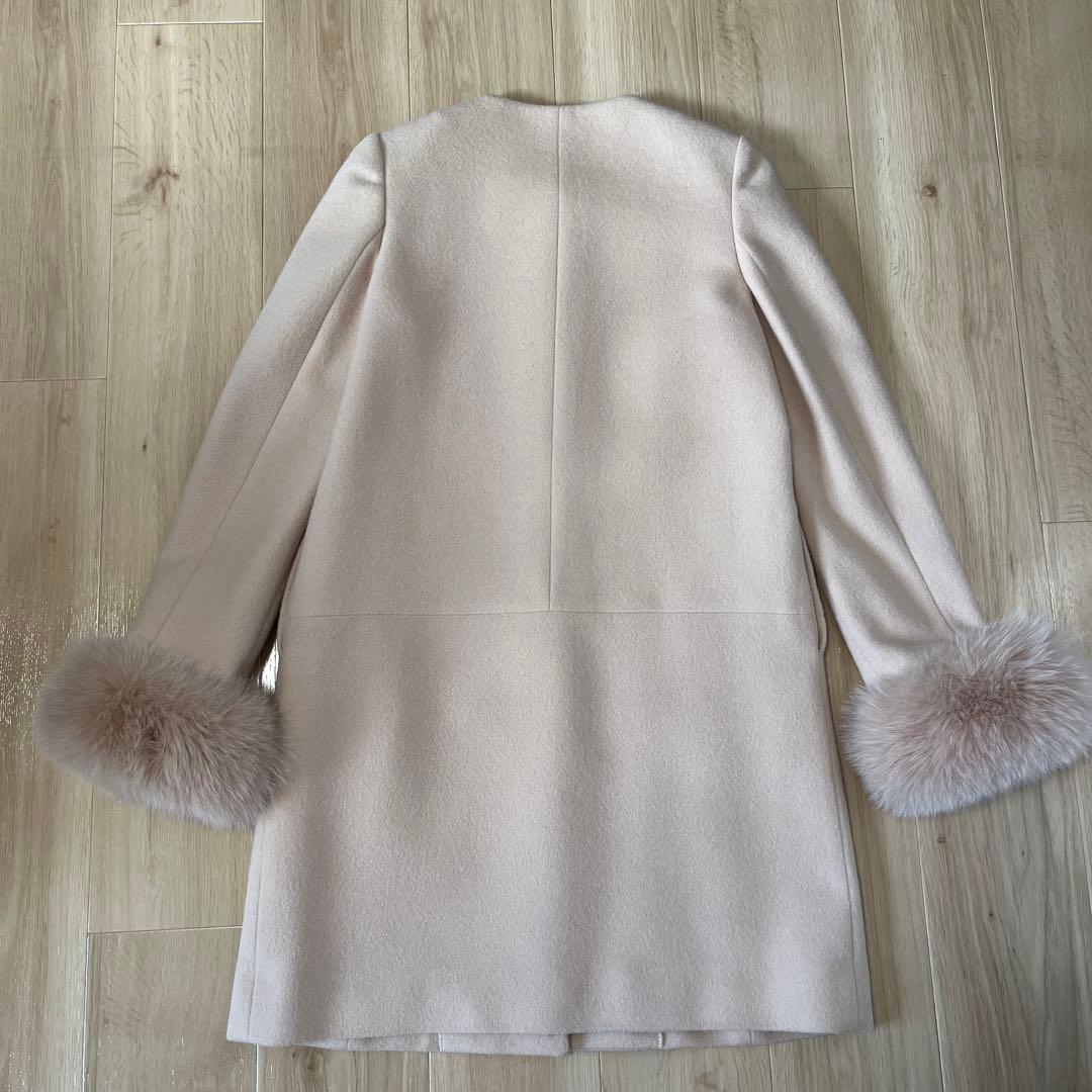 ✨極美品✨Debut de Fioreさえこさんコートピンクファー&ブローチ付き