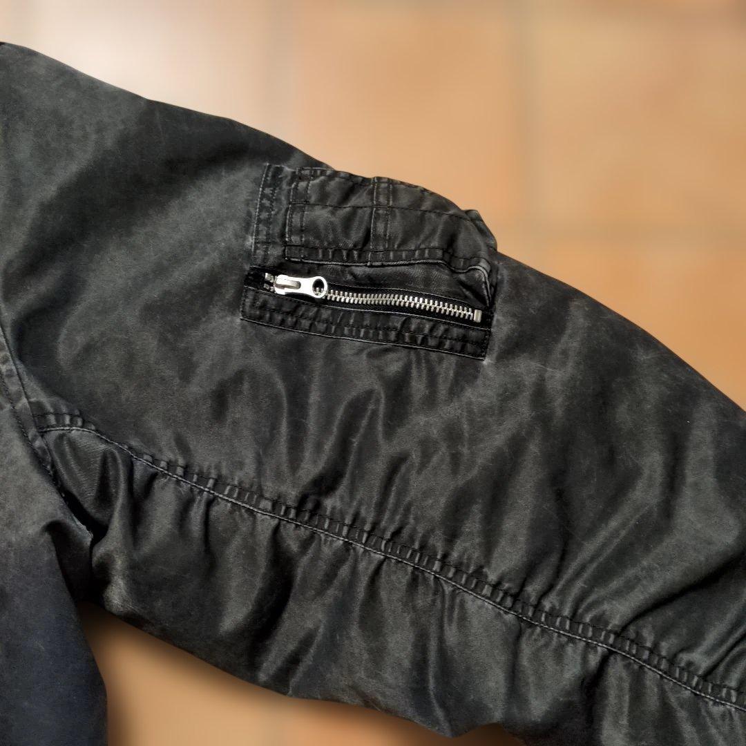 FREAK'S STORE ブラック MA-1ジャケット　ビンテージ加工