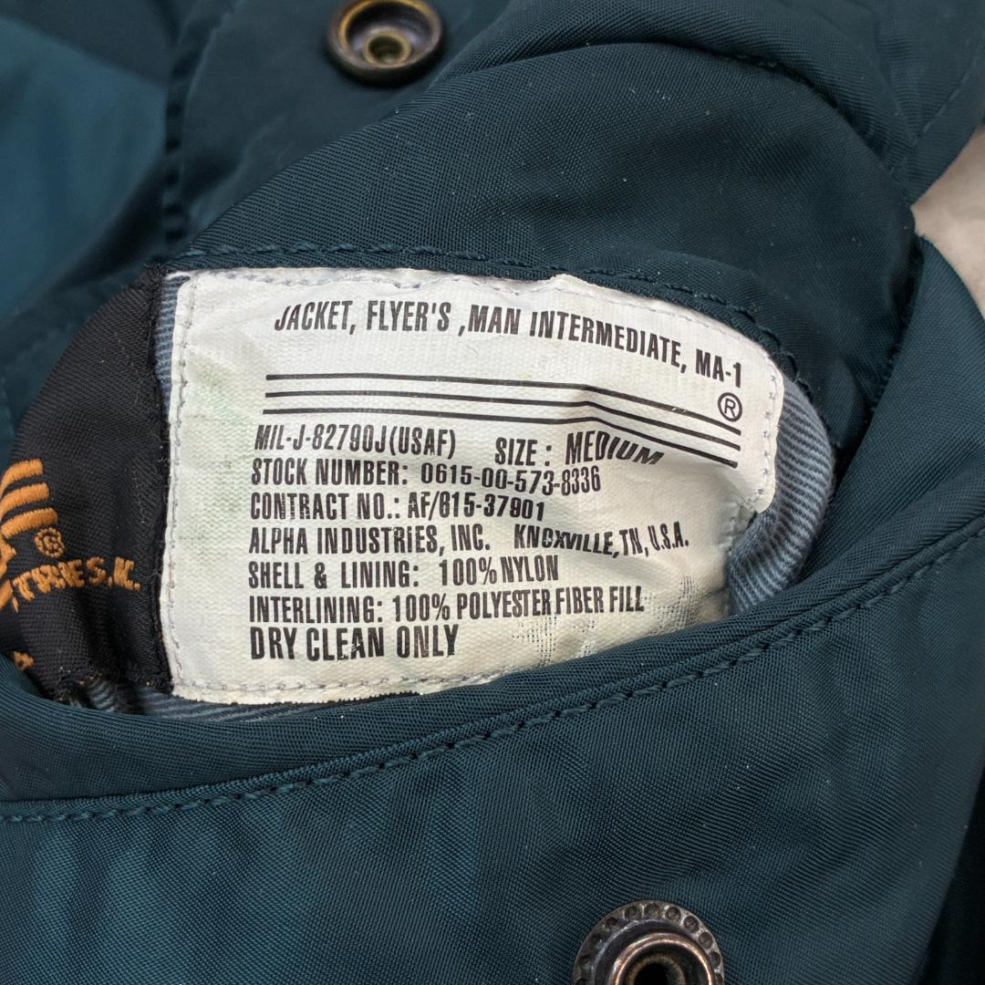 コ*ー様 レアカラー　ALPHA INDUSTRIES　MA-1　M　ダークグリ