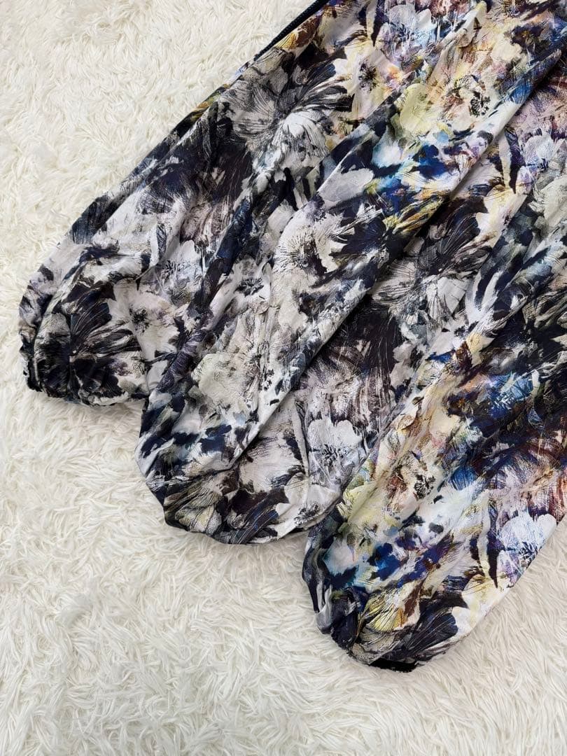 美品　PRIDE　ロングスカート　花柄　バルーン　綿100%