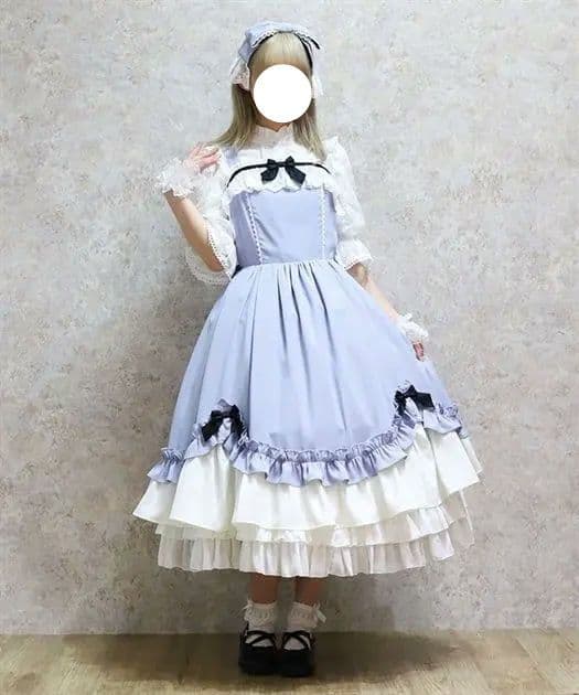 Chalmiere 不思議の国のジャンスカ&カチューシャ　2点セット サックス
