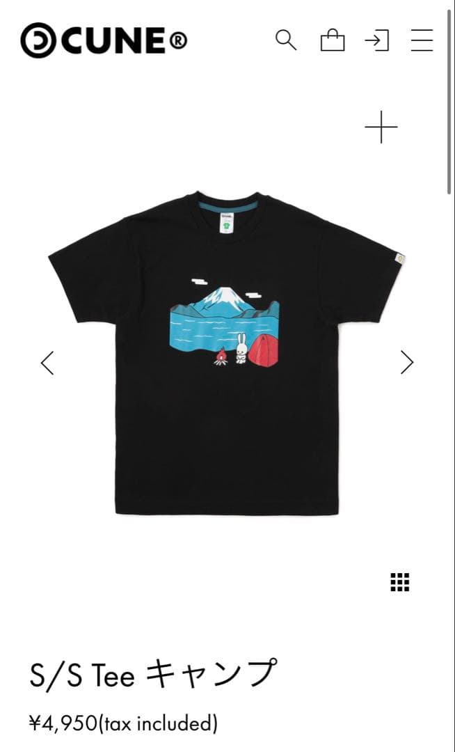 未開封　CUNE S/S Tee キャンプ　XL Tシャツ
