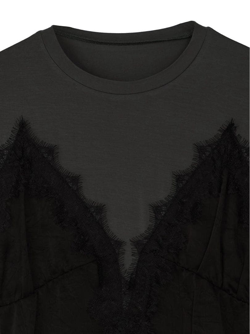 トップス AMERI MEDI SATIN DOCKING TUNIC TEE