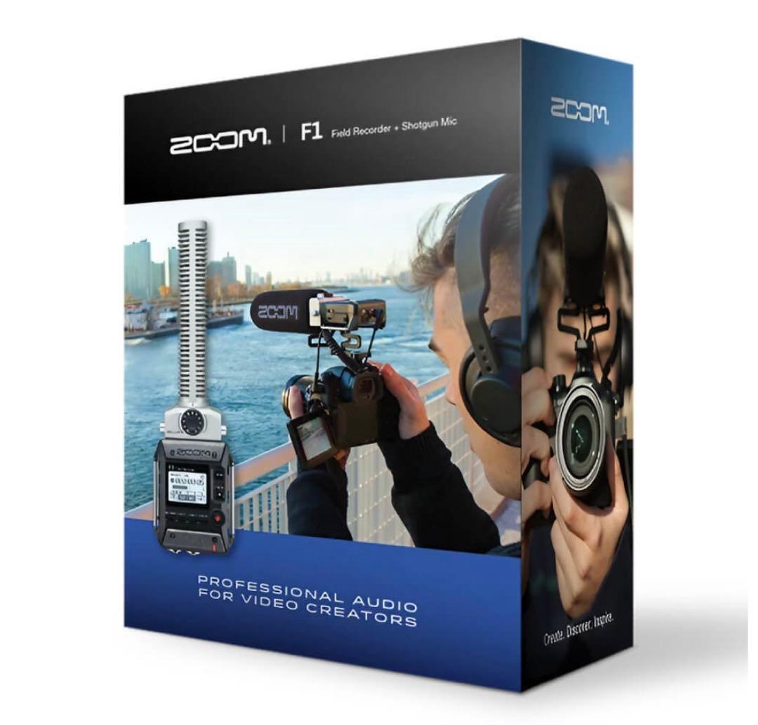 値下げ！Zoom F1 フィールドレコーダーセット、専用ケース、ステレオマイク