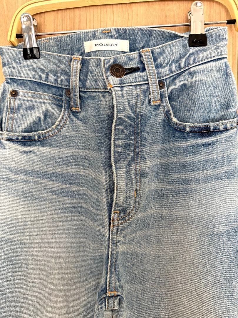 パンツ MOUSSY MVS L/BLU FLARE 23inch