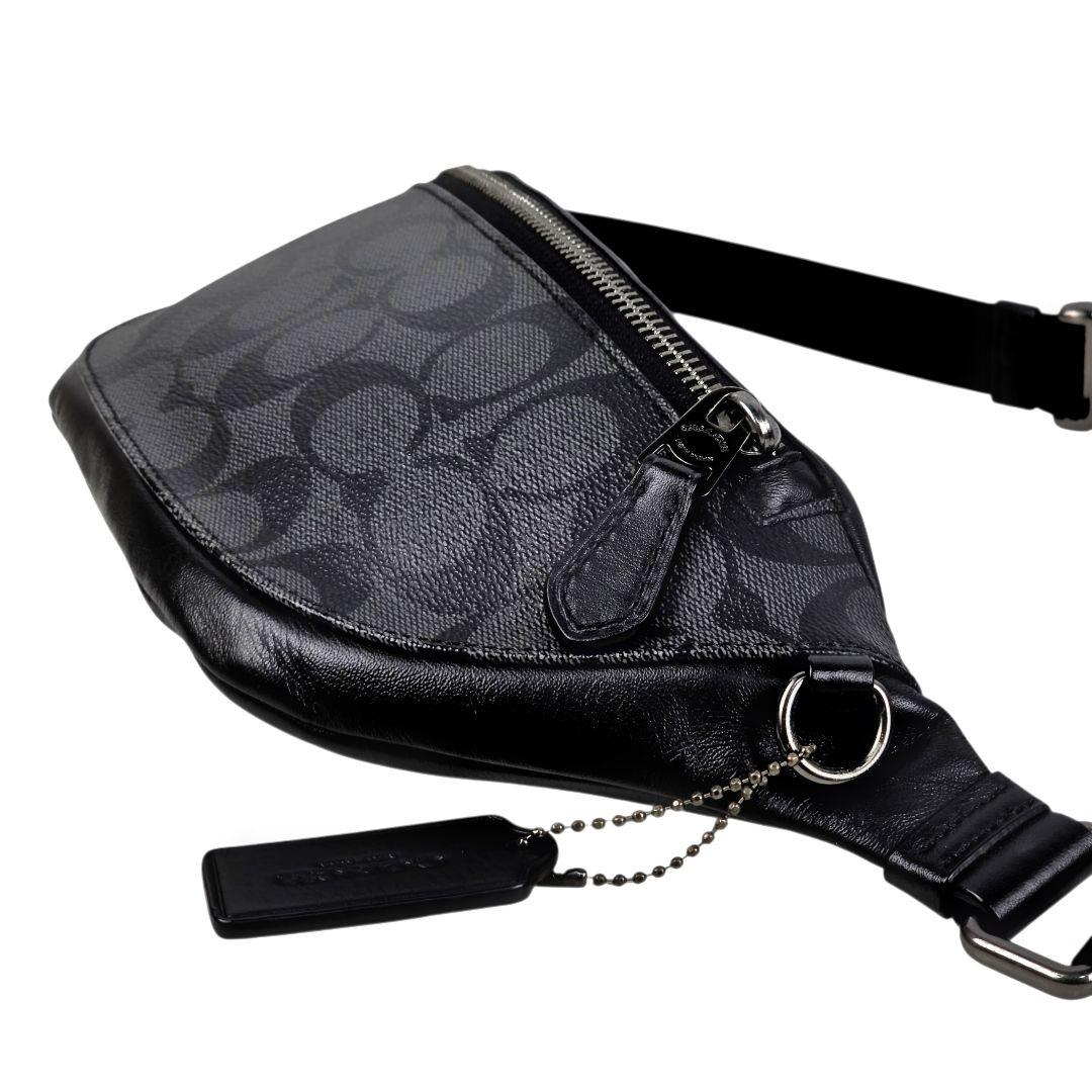 美品 コーチ COACH シグネチャー ボディバッグ ウエストポーチ