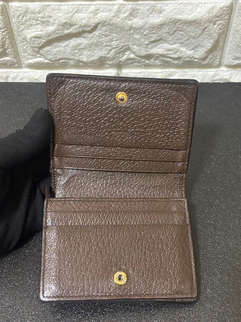 【美品】GUCCI グッチ　オフディア GGスプリームシェリーライン 折り財布