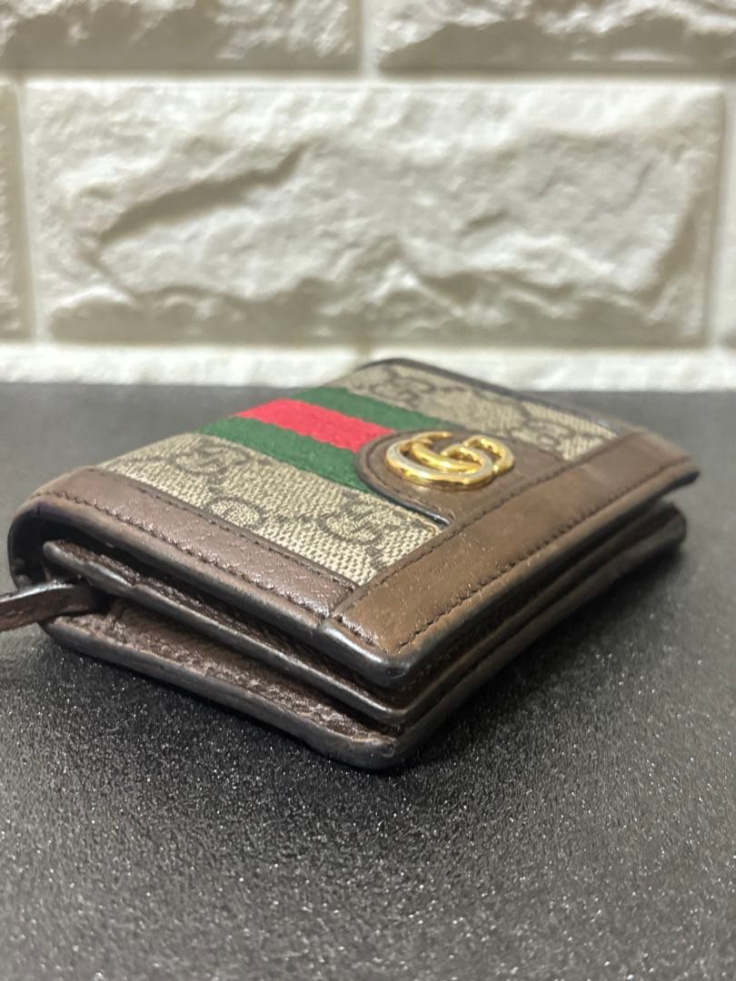 【美品】GUCCI グッチ　オフディア GGスプリームシェリーライン 折り財布