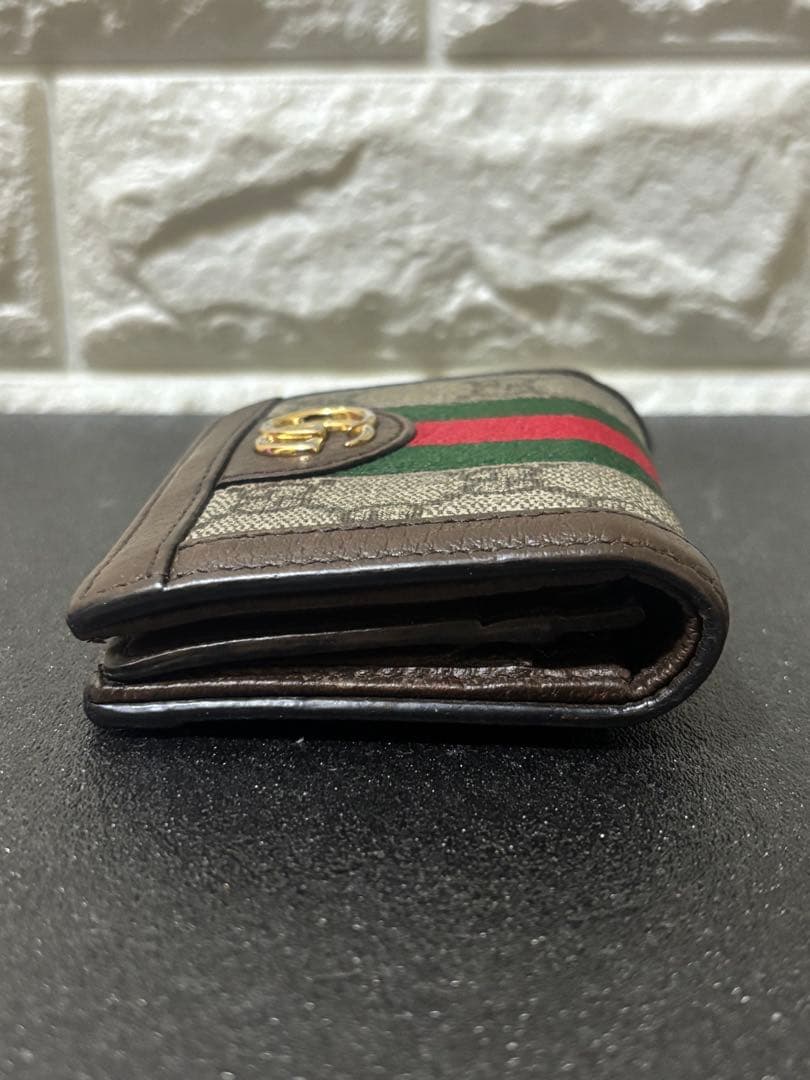 【美品】GUCCI グッチ　オフディア GGスプリームシェリーライン 折り財布
