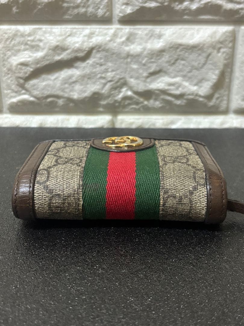 【美品】GUCCI グッチ　オフディア GGスプリームシェリーライン 折り財布