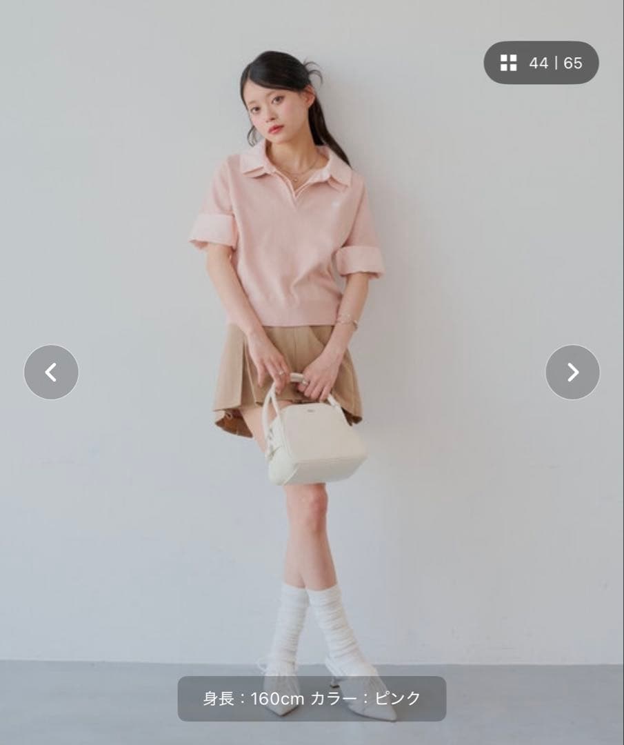 【新品】【未使用】Chico ピンク 半袖 ポロシャツ ワンポイント