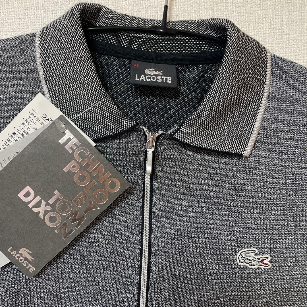 美品　LACOSTE ハーフジップ半袖ゴルフシャツ　38 タグ付き