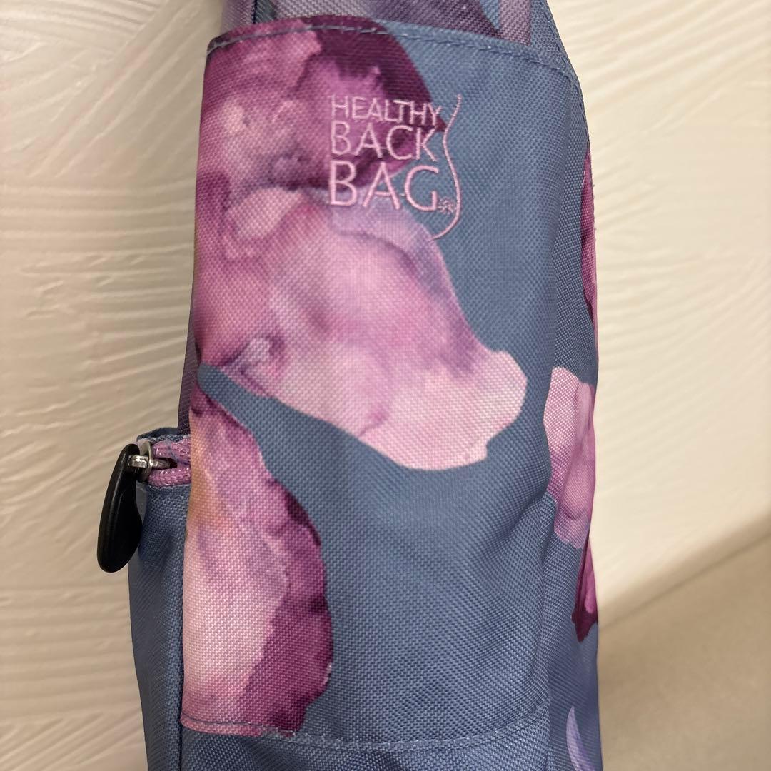 美品　リバーシブル　ヘルシーバックバッグ　ボディバッグ　花柄×ブルー　S 限定