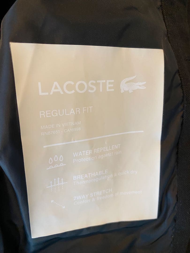 LACOSTE 黒 ダウンベスト　US XS
