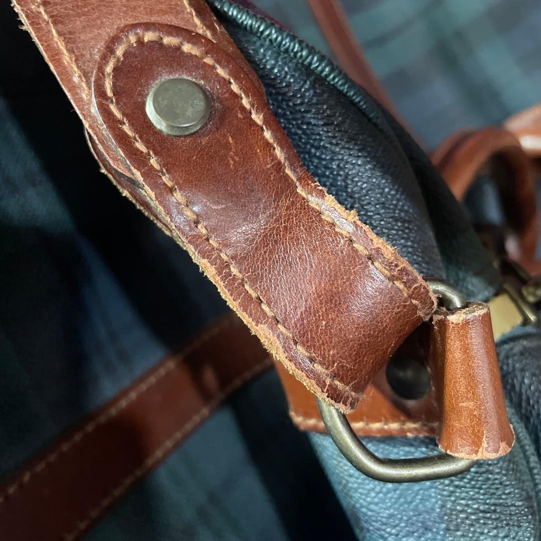 Ralph lauren PVC レザーボストンバッグ　2way チェック