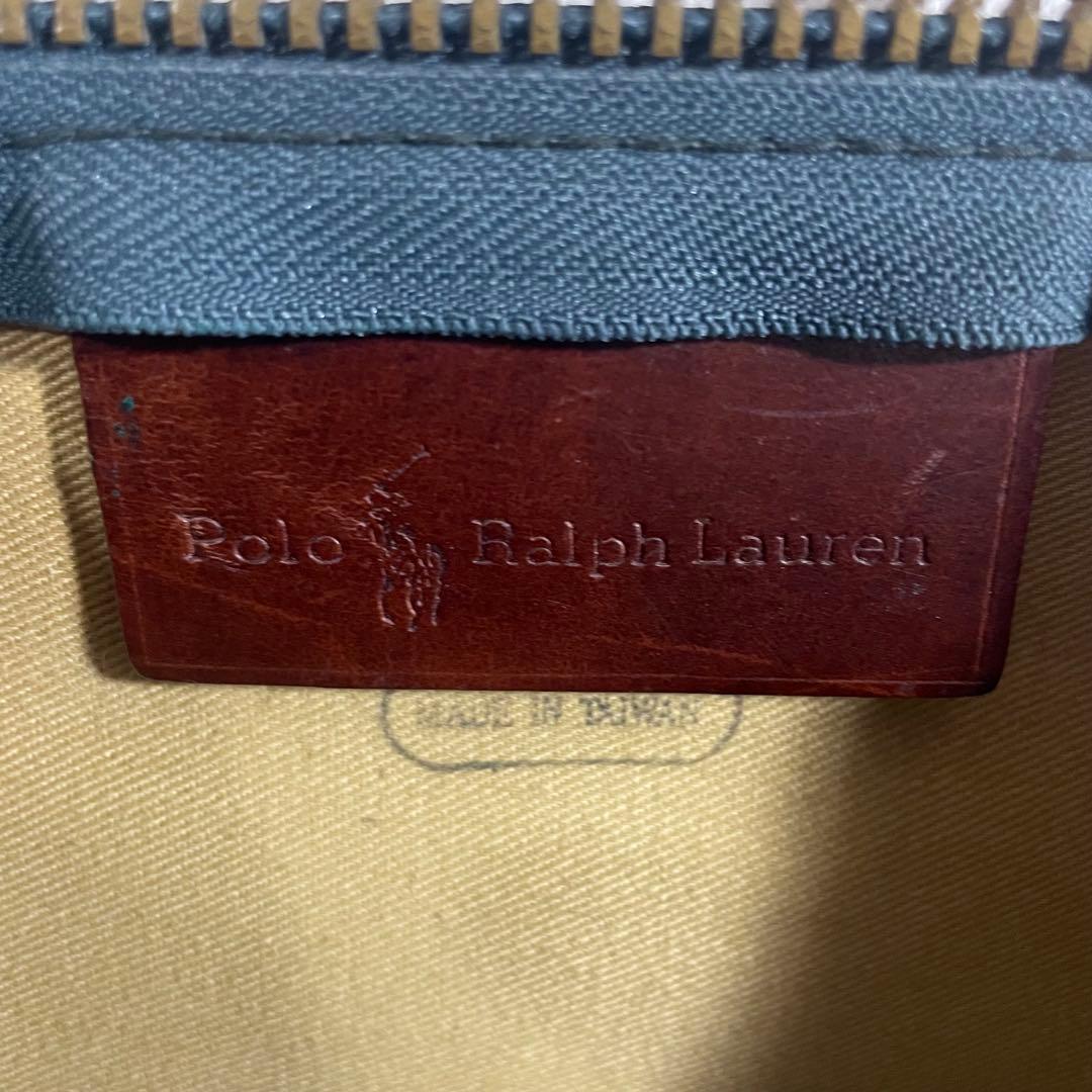 Ralph lauren PVC レザーボストンバッグ　2way チェック