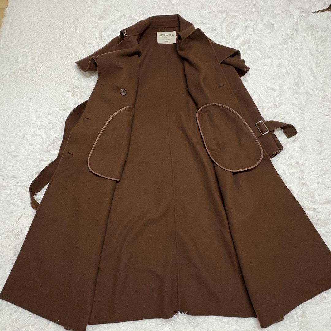 美品✨スナイデル✨リバーケープコート　ウール　ロング　ベルト付き　Aライン　羊毛