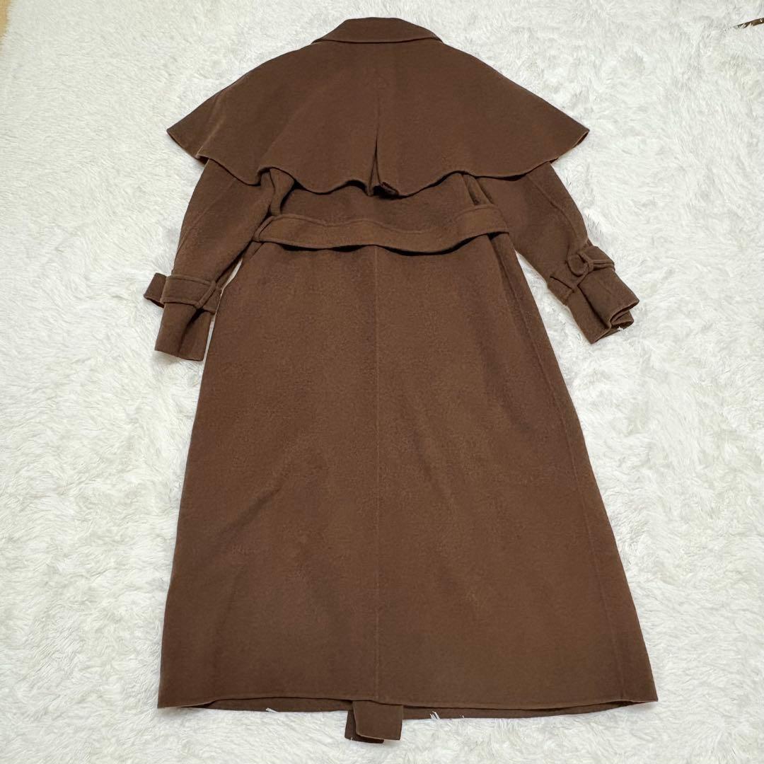 美品✨スナイデル✨リバーケープコート　ウール　ロング　ベルト付き　Aライン　羊毛