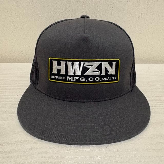 ★HWZN Bross/BOXロゴ メッシュ トラッカーキャップ★グレー/CAP