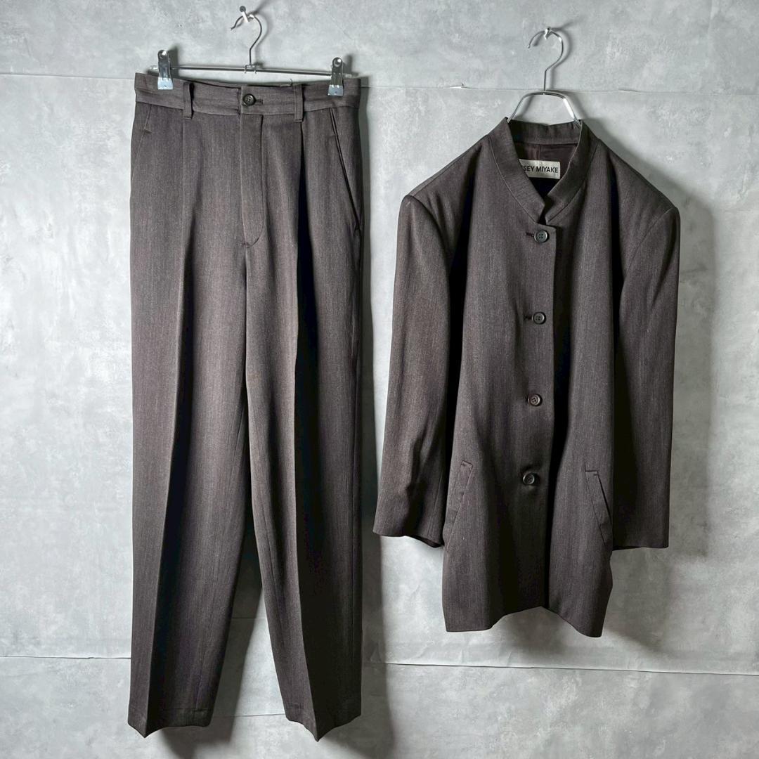 希少 90s ISSEY MIYAKE マオカラー セットアップ N741