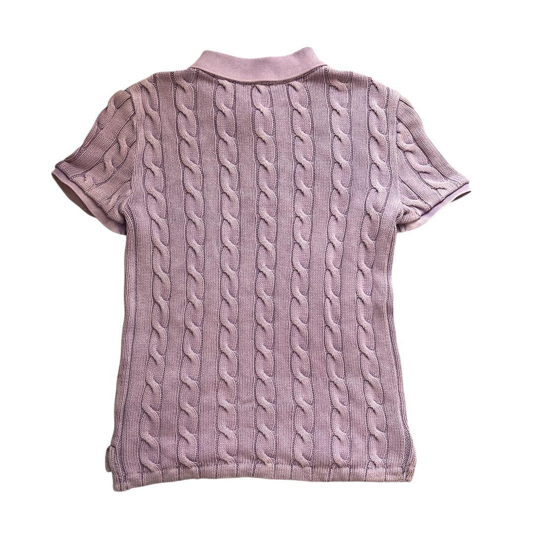 Polo Ralph Lauren 薄紫 サマーニットポロシャツ M