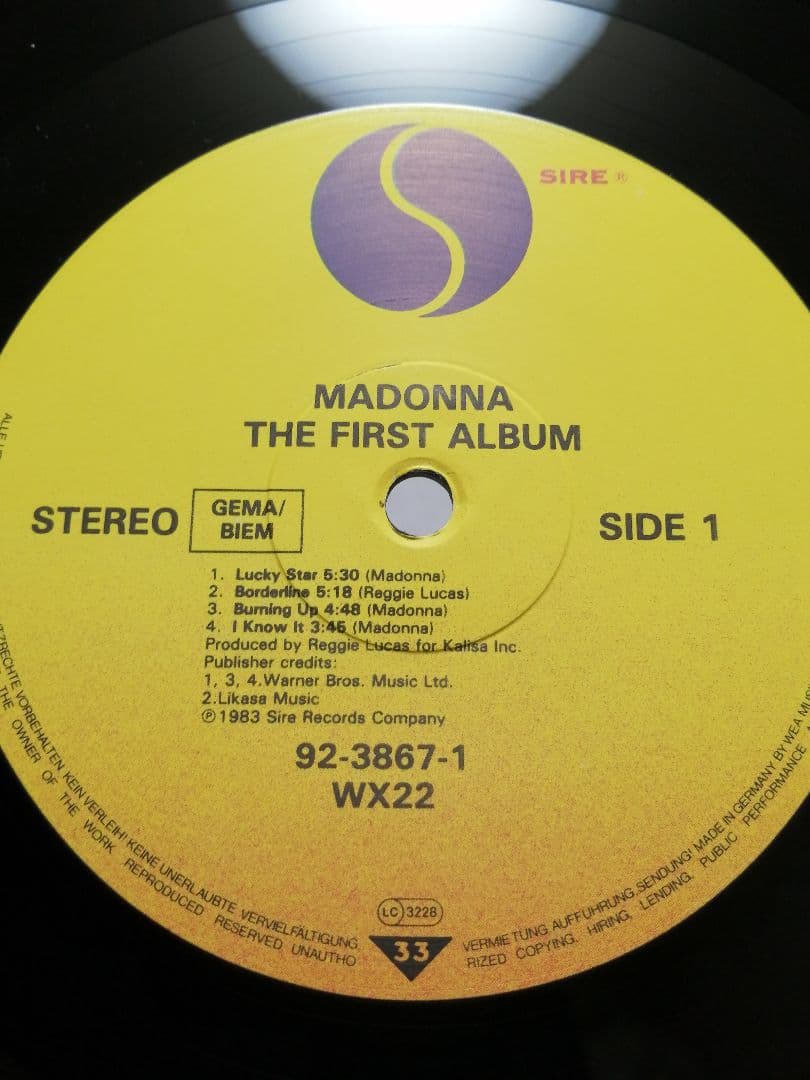 【美品デビューLP】MADONNA THE FIRST ALBUM 名盤1st