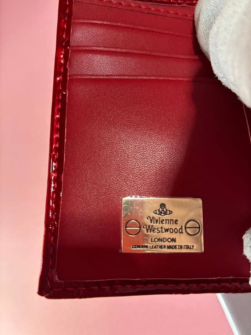 『未使用』Vivienne Westwood 3つ折りがま口財布 エナメルレッド