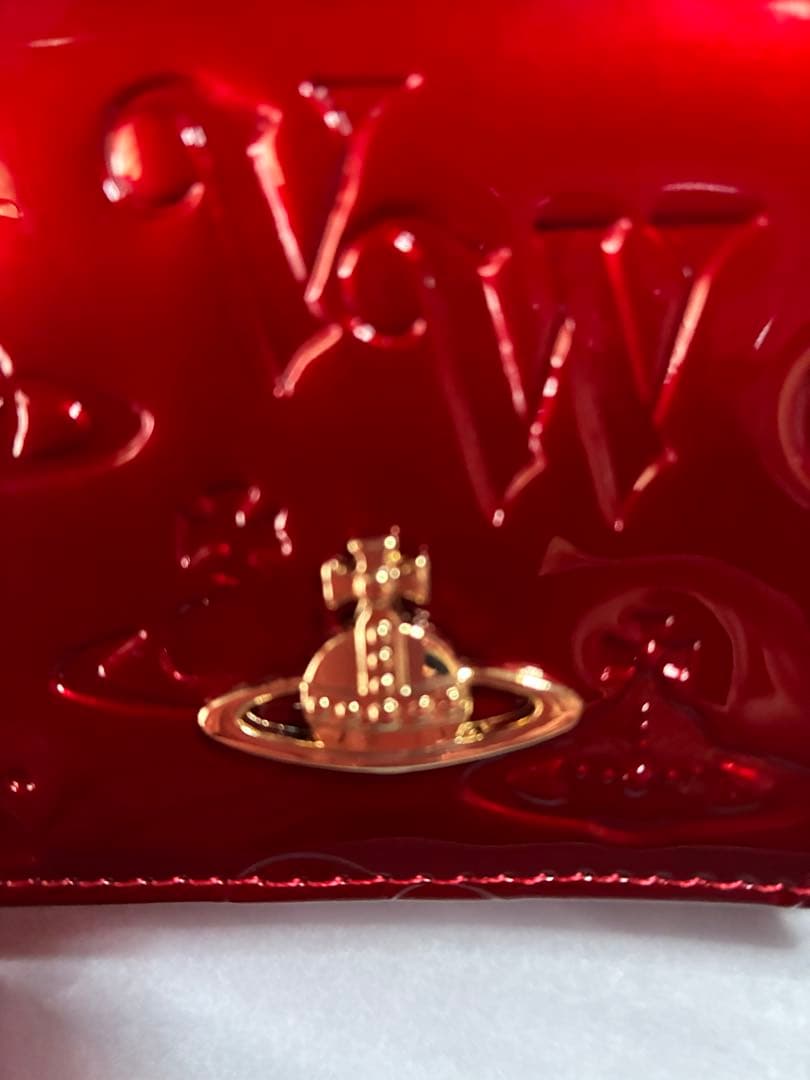 『未使用』Vivienne Westwood 3つ折りがま口財布 エナメルレッド
