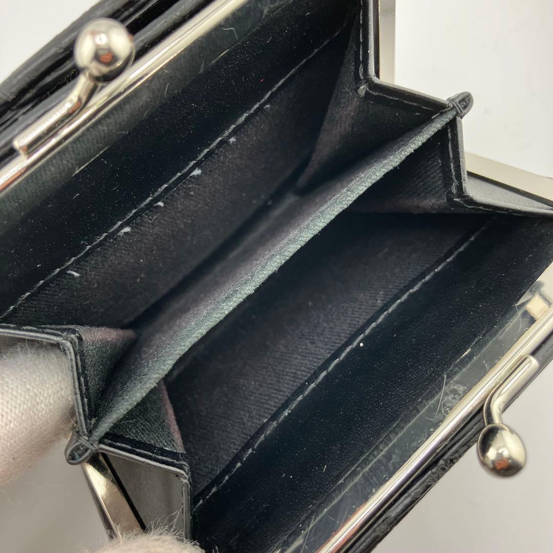 人気✨良品✨ヴィヴィアンウエストウッド 折財布 がま口 シルバーオーブ ブラック
