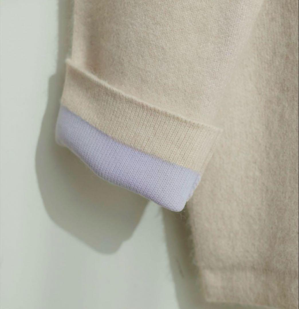 【新品】naturalcouture FOX混Wフェイスニットコート アイボリー