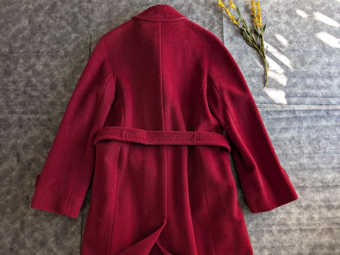 Max Mara マックスマーラ ウールコート 赤　最高級白タグ