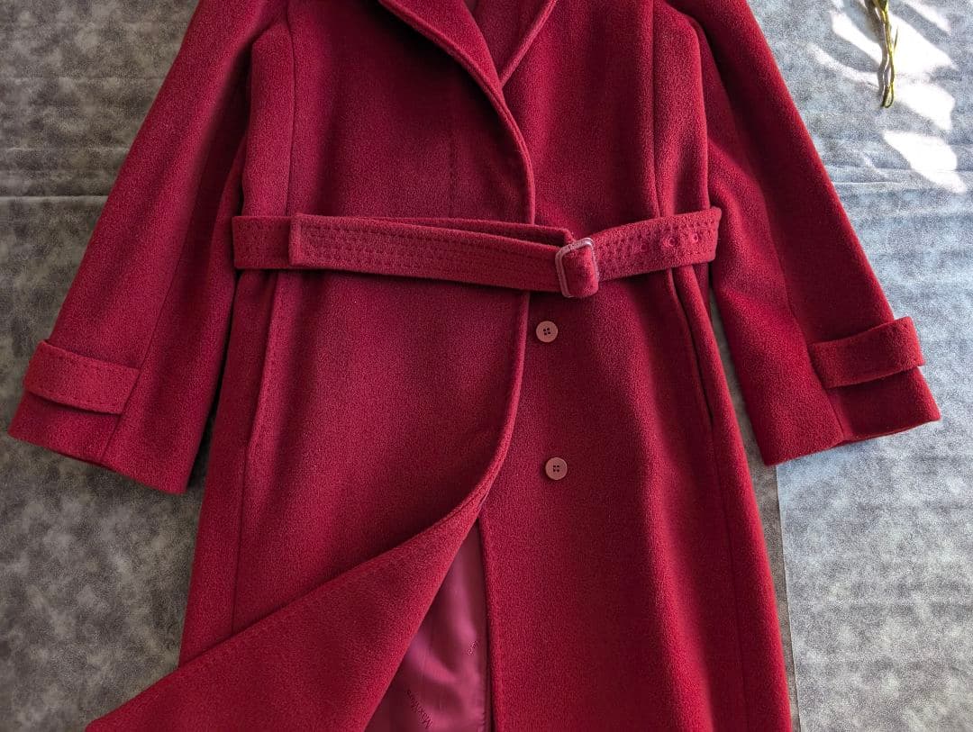 Max Mara マックスマーラ ウールコート 赤　最高級白タグ