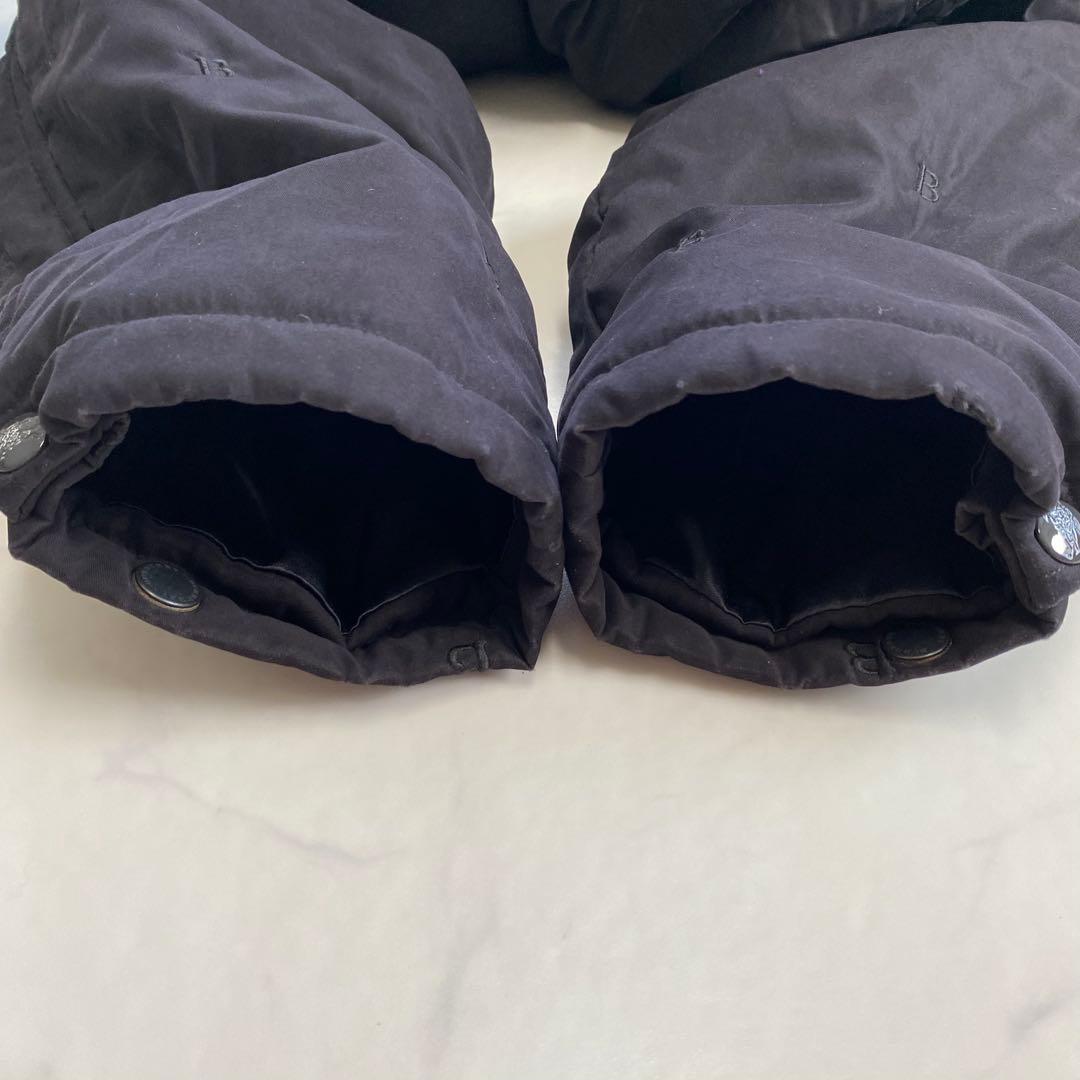 美品★BURBERRYロンドン モッズコート B総柄 フード付 黒 サイズ7