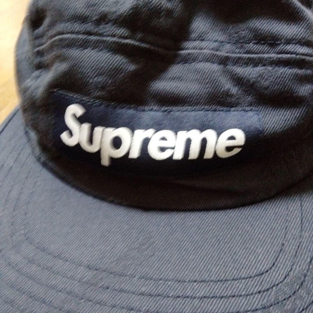 Supreme ネイビー ロゴキャップ