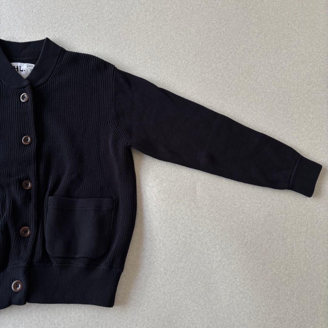 【美品】MHL. コットンニットカーディガン　M ネイビー
