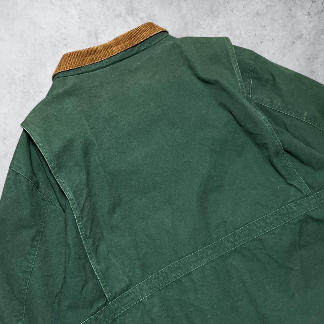 【肉太郎】カバーオールダックジャケットデトロイトジャケット企業刺繍グリーン