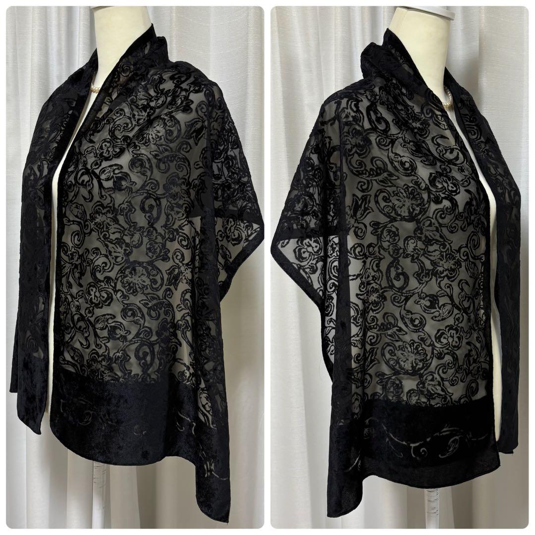 極上品 GIVENCHY ジバンシー 高級 ベルベット ショール スカーフ