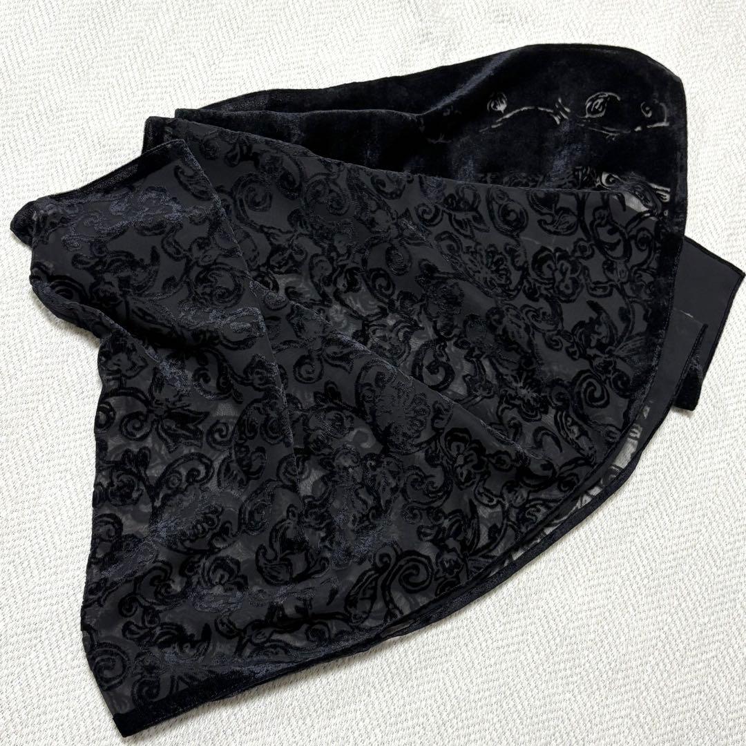 極上品 GIVENCHY ジバンシー 高級 ベルベット ショール スカーフ
