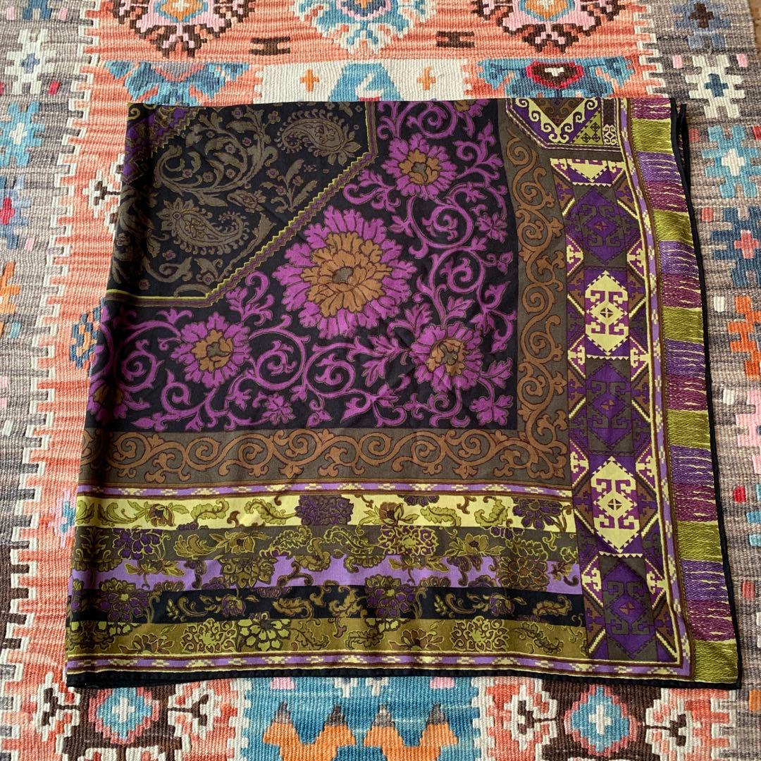 【値下げ】ETRO ウール大判シルクストール