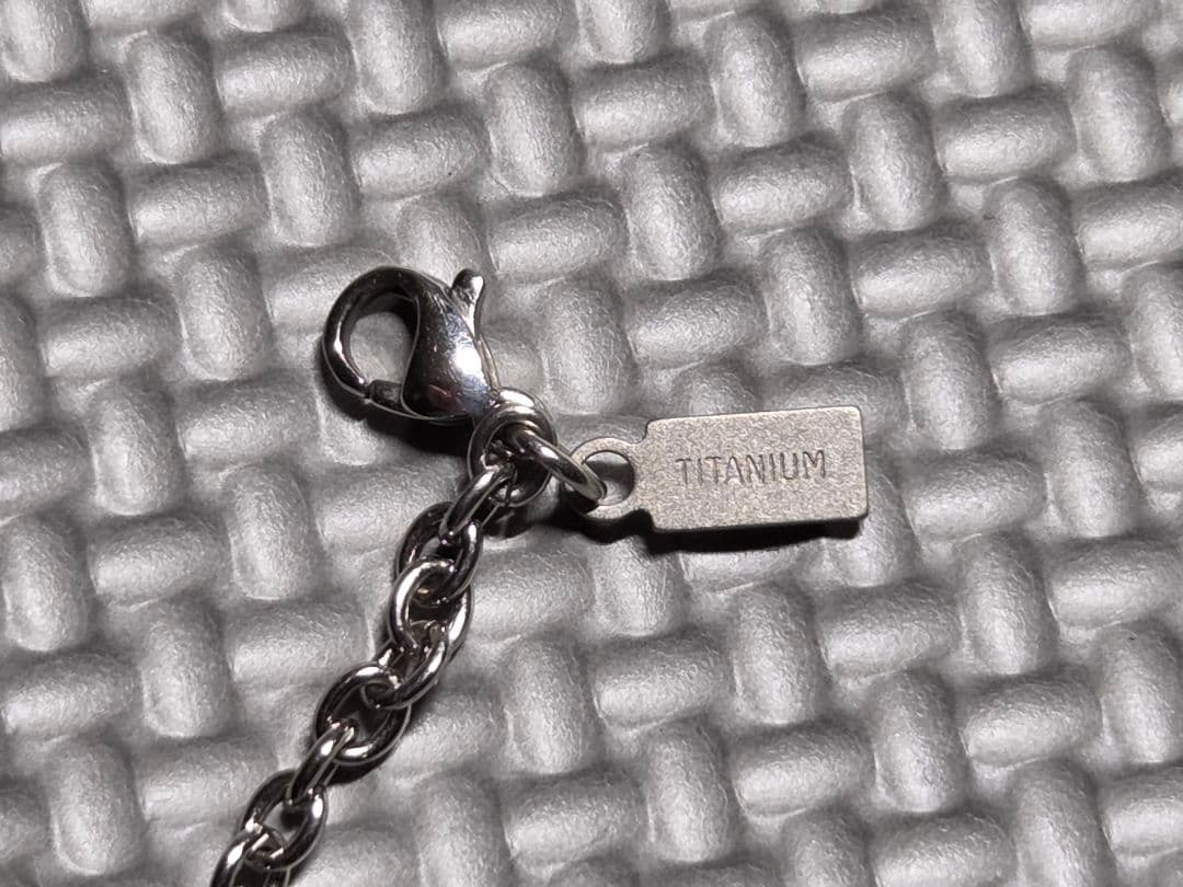 ファイテン 限定品 チタンネックレス あずき 幅3.0mm 50cm