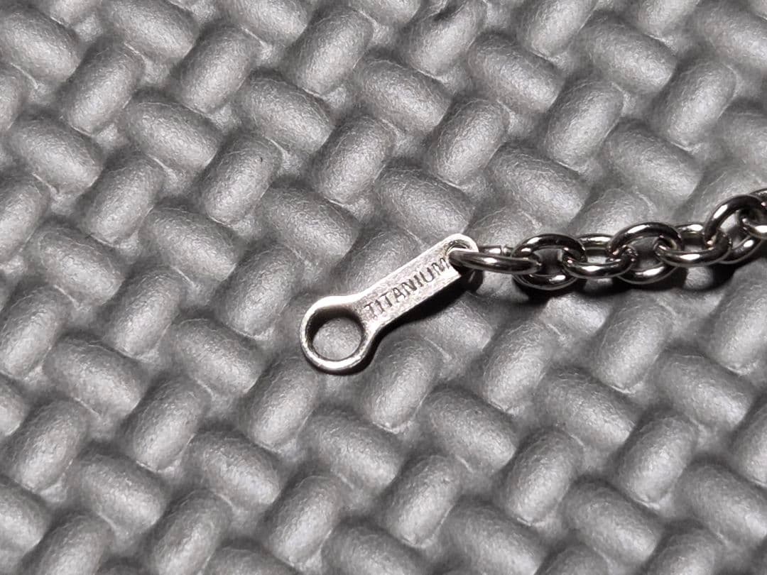 ファイテン 限定品 チタンネックレス あずき 幅3.0mm 50cm