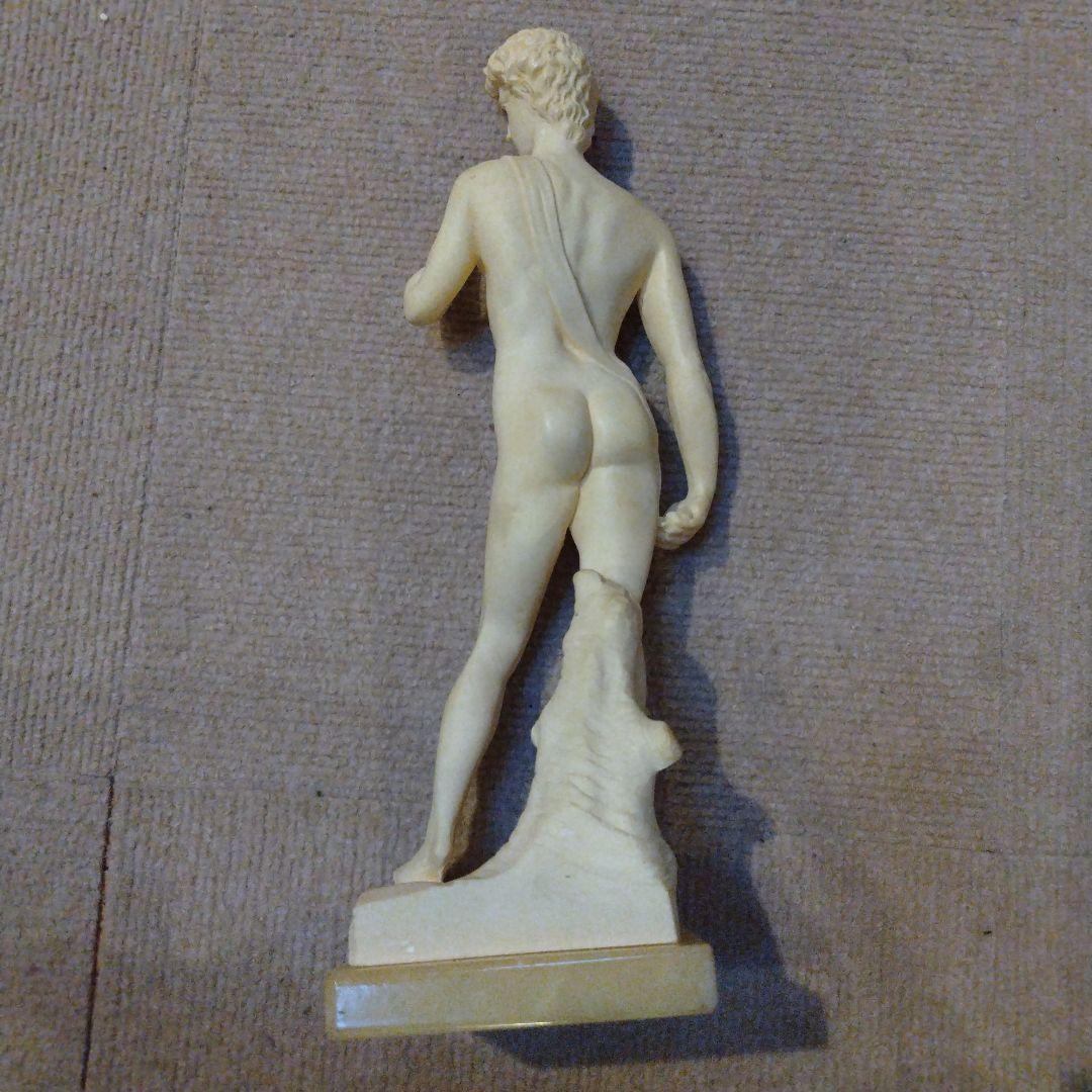 ダビデ像　アラバスター製？男性像 約30cm