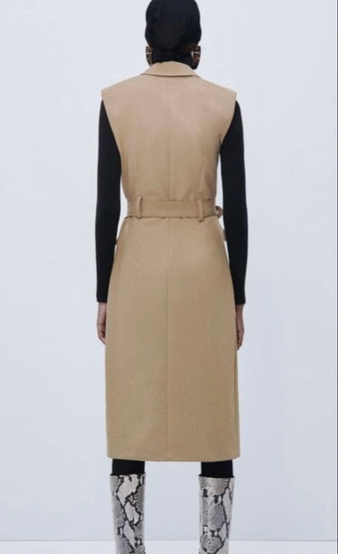 ZARA ベルテッド　トレンチコートワンピース　XS 正規品