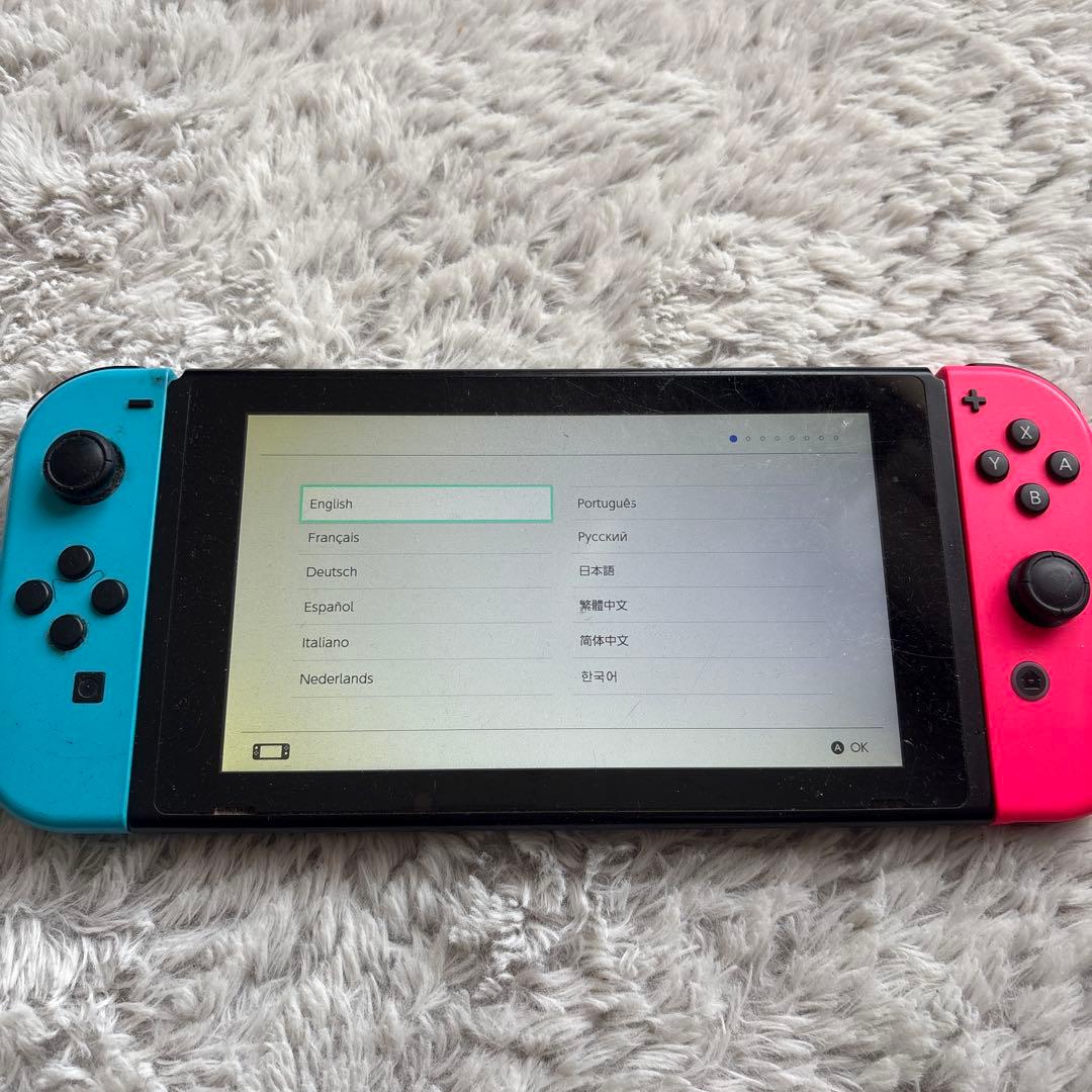 Nintendo Switch 本体 青/赤　Joy-Con故障 プロコン付き