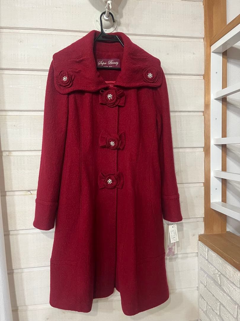 super beauty romantic style 赤　コート新品