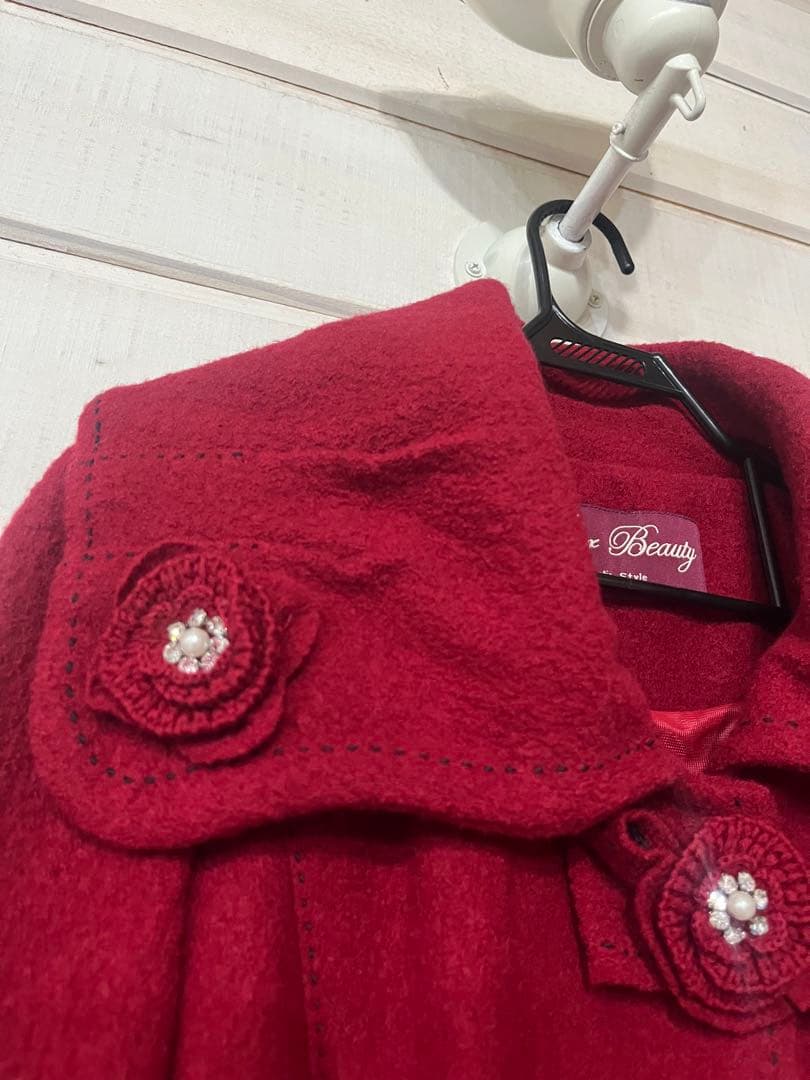 super beauty romantic style 赤　コート新品