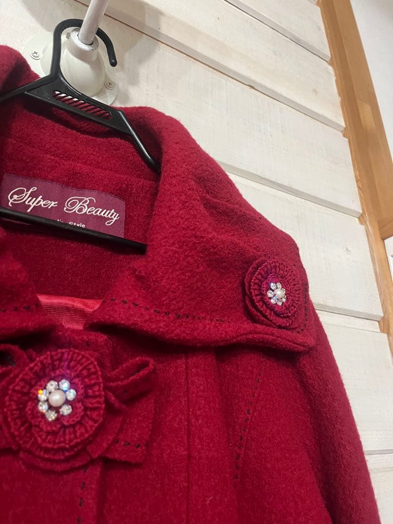 super beauty romantic style 赤　コート新品