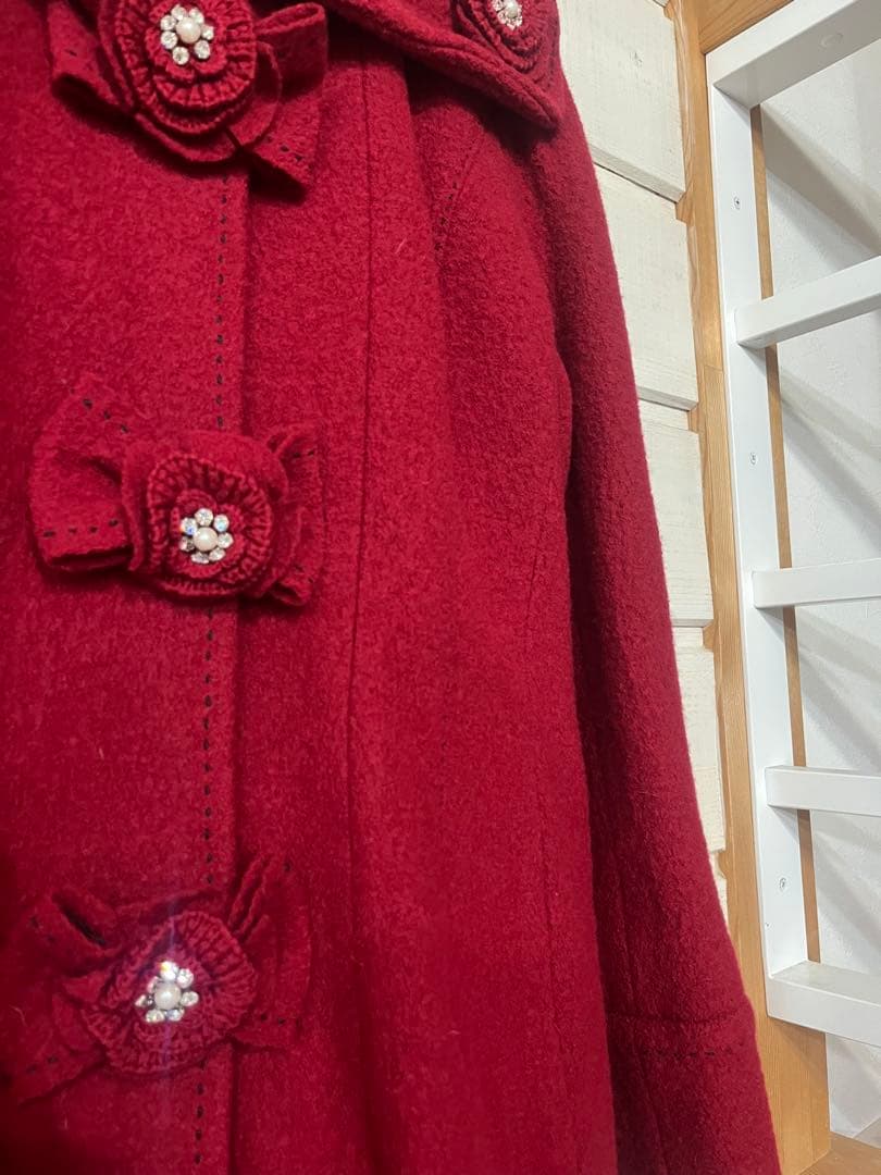super beauty romantic style 赤　コート新品