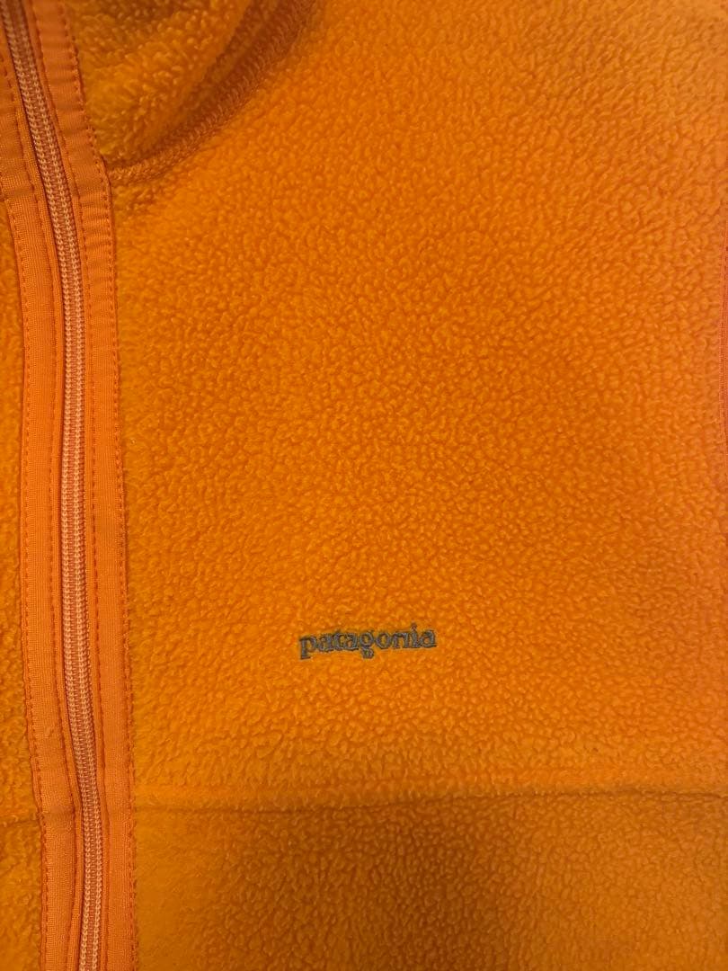 90s USA製 patagonia シンチラ フリースベスト M オレンジ